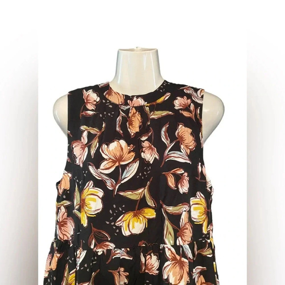 NWT Caslon Black Floral Sleeveless Maxi Dress - Picture 2 of 9